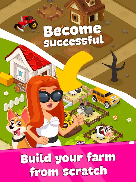 Idle Farm Game Offline Clicker  [МОД Бесконечные монеты] Screenshot 5