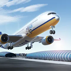 Скачать взломанную Airline Commander: Flight Game (ЭЙРЛАЙН КОМАНДЕР)  [МОД Много монет] - полная версия apk на Андроид