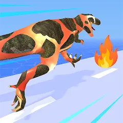 Скачать взломанную Dino Evolution Run 3D (Дино Эволюция Ран 3Д)  [МОД Все открыто] - последняя версия apk на Андроид