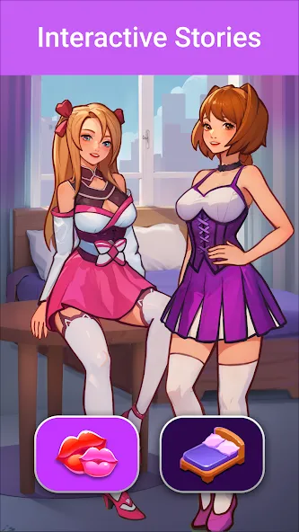 LUV: Anime Girls Adult Game XX (ЛЮВ)  [МОД Бесконечные монеты] Screenshot 1