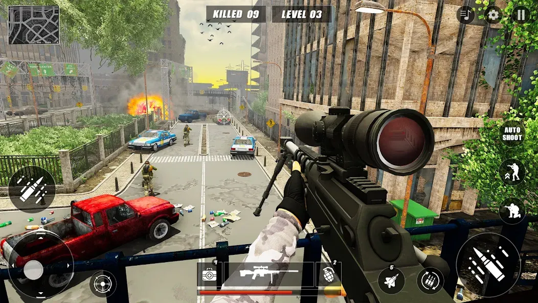 Code of Sniper 3D Gun Shooting  [МОД Много монет] Screenshot 4