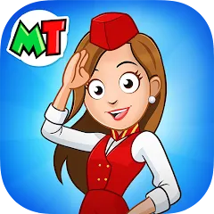 Взломанная My Town Airport games for kids (Май Таун)  [МОД Бесконечные деньги] - полная версия apk на Андроид