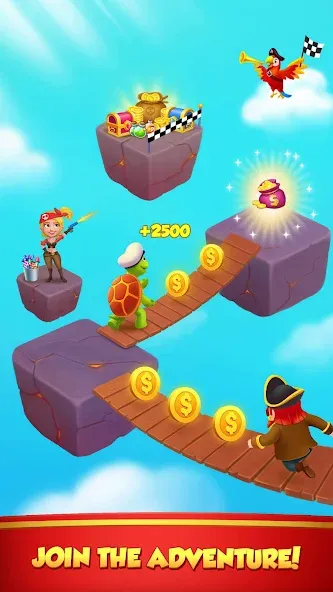 Coin Rush - Pirate GO! (Коин Раш)  [МОД Menu] Screenshot 2