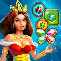 Взломанная Lost Jewels - Match 3 Puzzle (Лост Джуэлс)  [МОД Все открыто] - последняя версия apk на Андроид