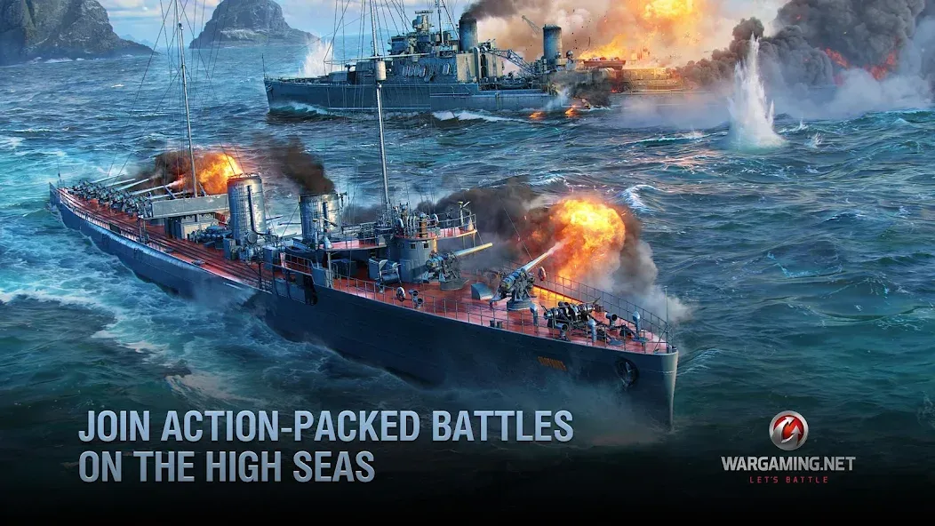 World of Warships Blitz War (Ворлд оф Варшипс Блиц Вар)  [МОД Mega Pack] Screenshot 2