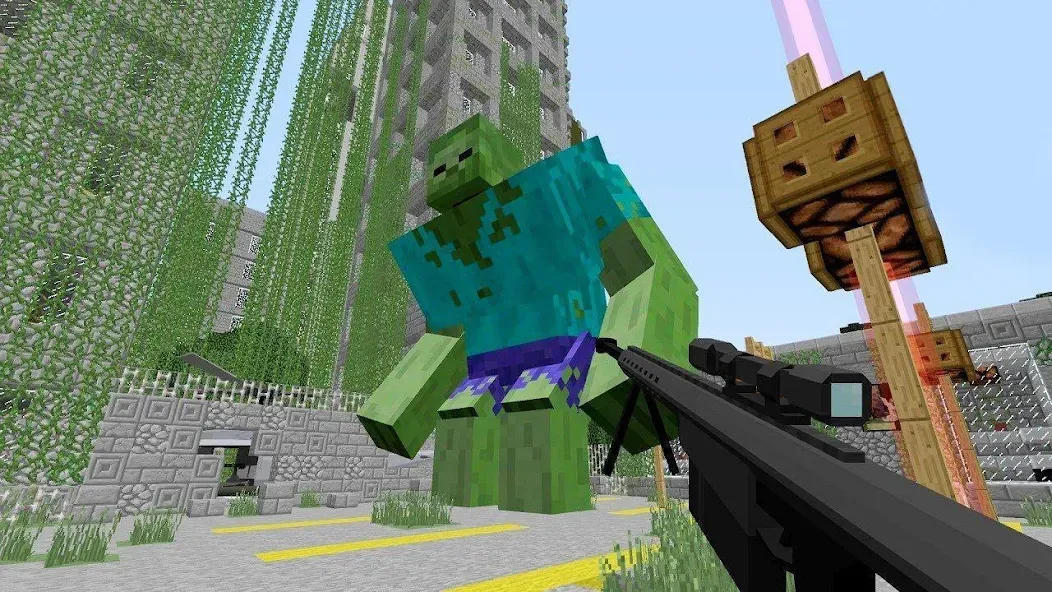 Zombie Apocalypse map for MCPE  [МОД Много денег] Screenshot 1