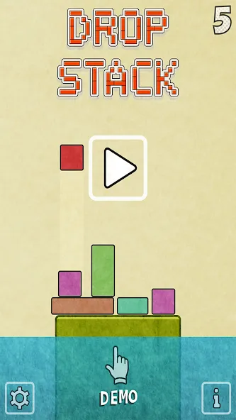 Drop Stack Block Stacking Game (Дроп Стэк блочная игра с укладкой блоков)  [МОД Все открыто] Screenshot 1