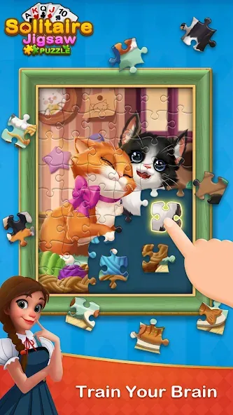 Solitaire Jigsaw Puzzle (Солитер Пазл)  [МОД Меню] Screenshot 1