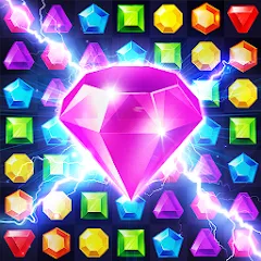 Скачать взломанную Jewels Planet - Match 3 Puzzle  [МОД Все открыто] - последняя версия apk на Андроид