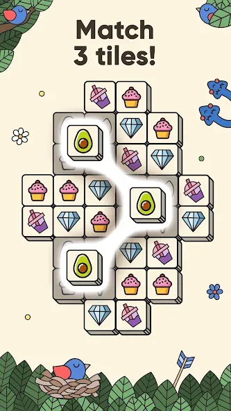 3 Tiles - Tile Matching Games (Тайлс)  [МОД Меню] Screenshot 1