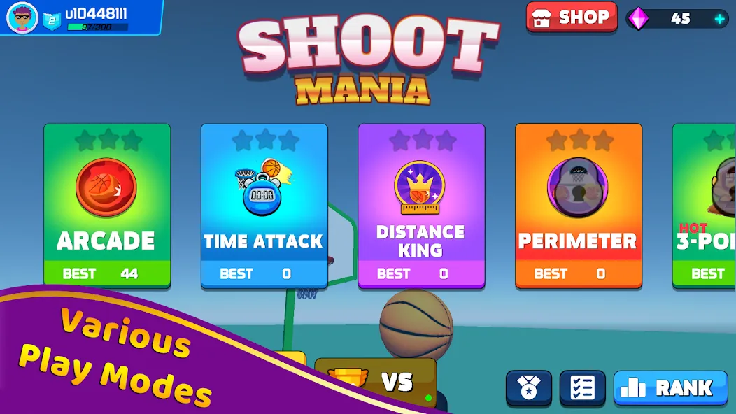 Shoot Challenge Basketball (Шут Челлендж Баскетбол)  [МОД Бесконечные монеты] Screenshot 2