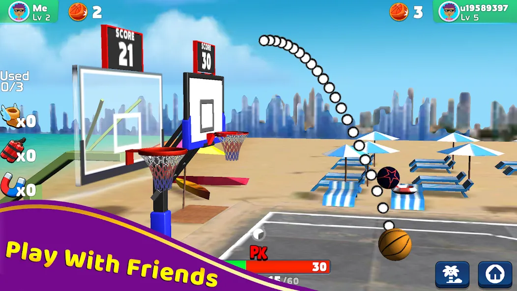 Shoot Challenge Basketball (Шут Челлендж Баскетбол)  [МОД Бесконечные монеты] Screenshot 5